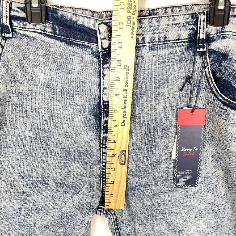 Phat Farm Jeans Mens 44 x 30 (Measures 29) Skinny Fit Stretch NWT Blue Denim